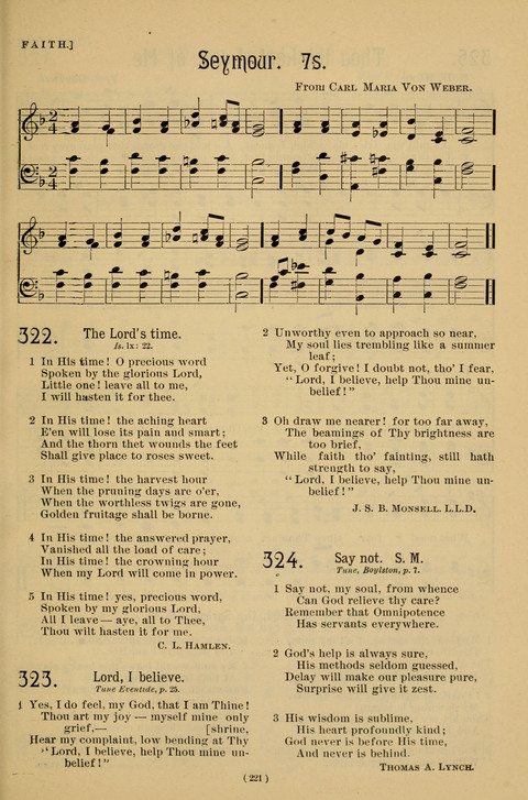 Hymns of the Christian Life: for the sanctuary, Sunday schools, prayer meetings, mission work and revival services page 221