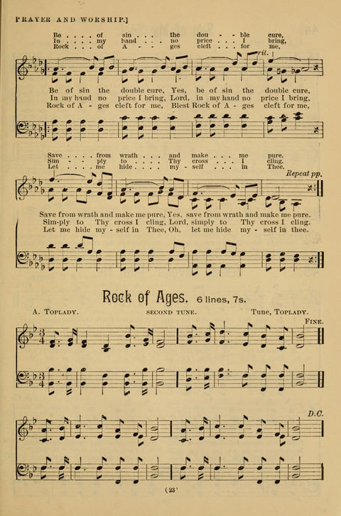 Hymns of the Christian Life: for the sanctuary, Sunday schools, prayer meetings, mission work and revival services page 23