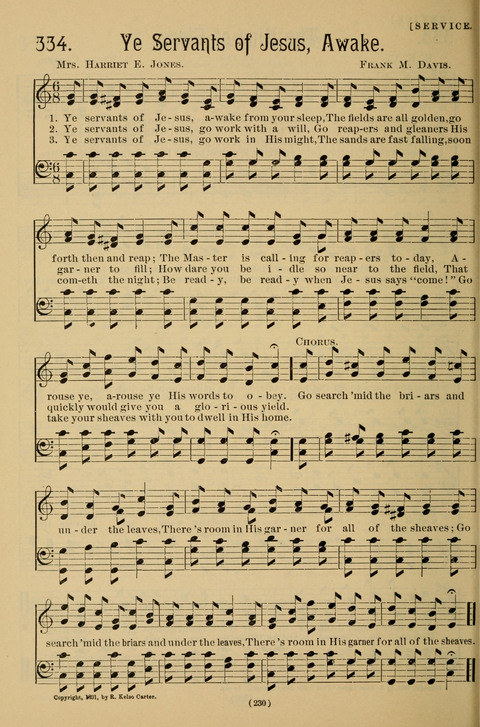 Hymns of the Christian Life: for the sanctuary, Sunday schools, prayer meetings, mission work and revival services page 230