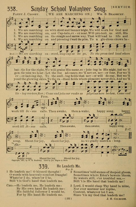 Hymns of the Christian Life: for the sanctuary, Sunday schools, prayer meetings, mission work and revival services page 232