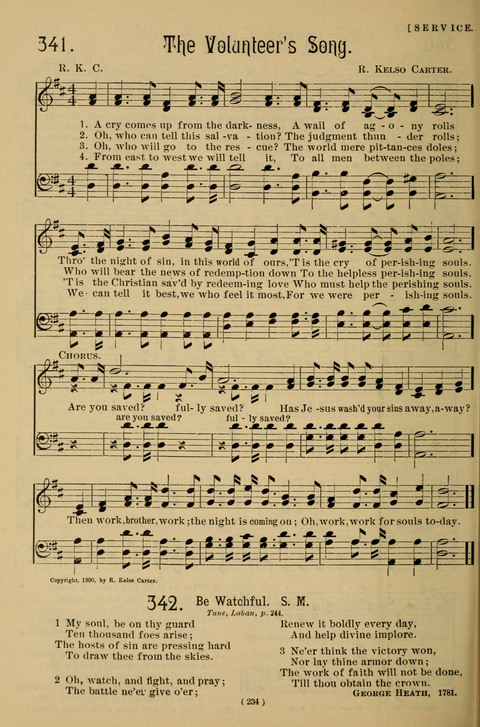 Hymns of the Christian Life: for the sanctuary, Sunday schools, prayer meetings, mission work and revival services page 234