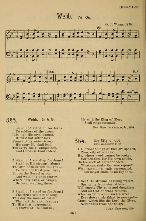 Hymns of the Christian Life: for the sanctuary, Sunday schools, prayer meetings, mission work and revival services page 242