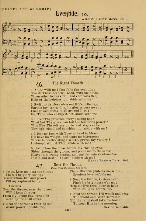 Hymns of the Christian Life: for the sanctuary, Sunday schools, prayer meetings, mission work and revival services page 25