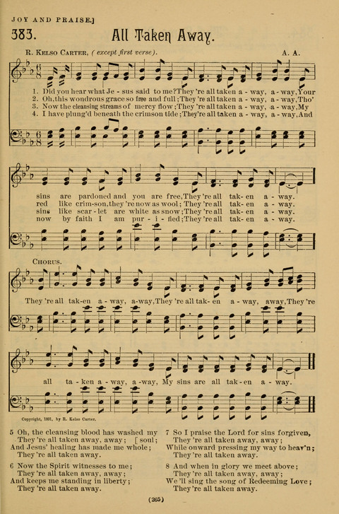 Hymns of the Christian Life: for the sanctuary, Sunday schools, prayer meetings, mission work and revival services page 265