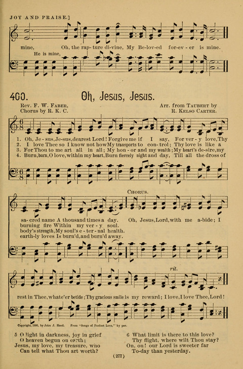 Hymns of the Christian Life: for the sanctuary, Sunday schools, prayer meetings, mission work and revival services page 277