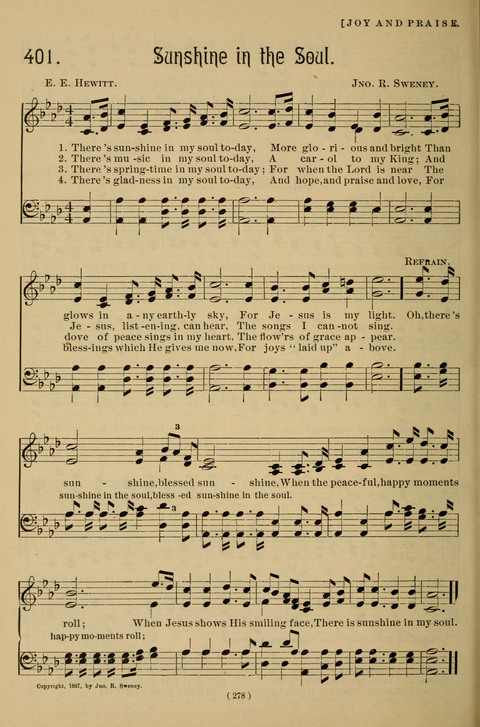 Hymns of the Christian Life: for the sanctuary, Sunday schools, prayer meetings, mission work and revival services page 278