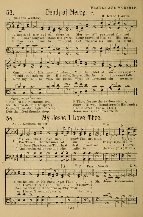 Hymns of the Christian Life: for the sanctuary, Sunday schools, prayer meetings, mission work and revival services page 28