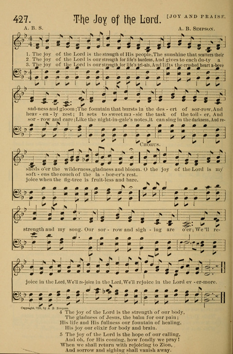 Hymns of the Christian Life: for the sanctuary, Sunday schools, prayer meetings, mission work and revival services page 292