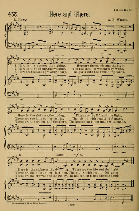 Hymns of the Christian Life: for the sanctuary, Sunday schools, prayer meetings, mission work and revival services page 302