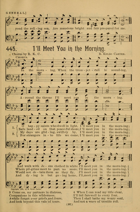 Hymns of the Christian Life: for the sanctuary, Sunday schools, prayer meetings, mission work and revival services page 307