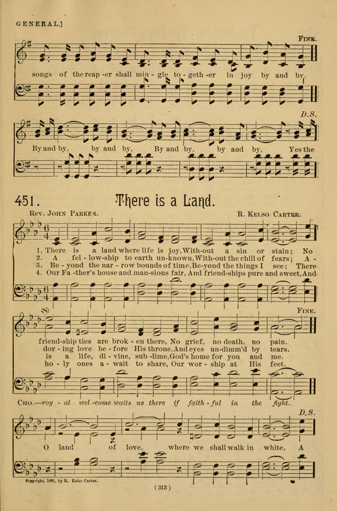 Hymns of the Christian Life: for the sanctuary, Sunday schools, prayer meetings, mission work and revival services page 313