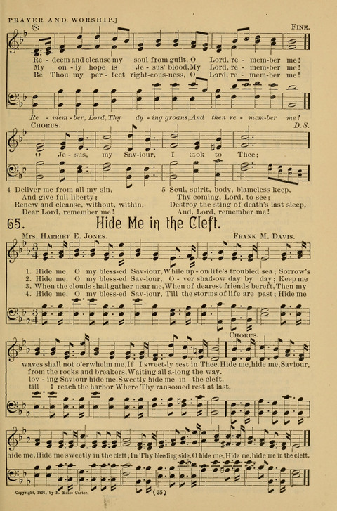 Hymns of the Christian Life: for the sanctuary, Sunday schools, prayer meetings, mission work and revival services page 35