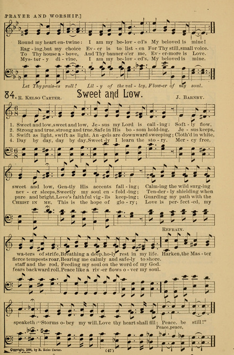 Hymns of the Christian Life: for the sanctuary, Sunday schools, prayer meetings, mission work and revival services page 47