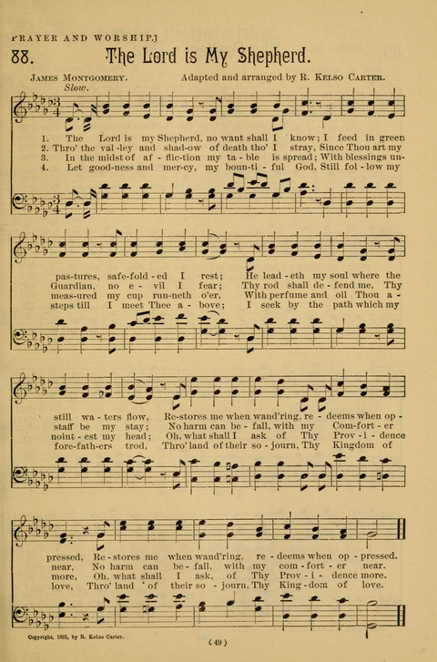 Hymns of the Christian Life: for the sanctuary, Sunday schools, prayer meetings, mission work and revival services page 49