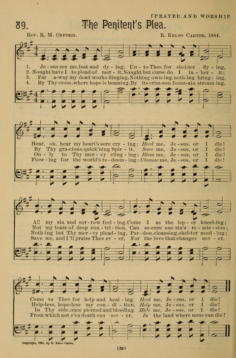 Hymns of the Christian Life: for the sanctuary, Sunday schools, prayer meetings, mission work and revival services page 50