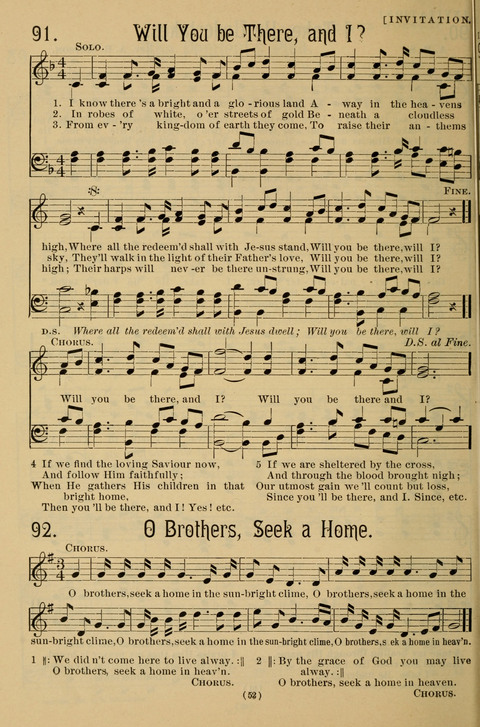 Hymns of the Christian Life: for the sanctuary, Sunday schools, prayer meetings, mission work and revival services page 52