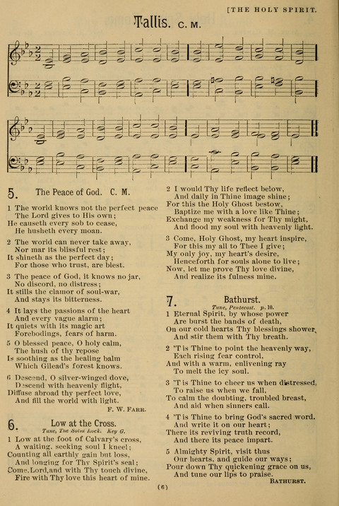 Hymns of the Christian Life: for the sanctuary, Sunday schools, prayer meetings, mission work and revival services page 6