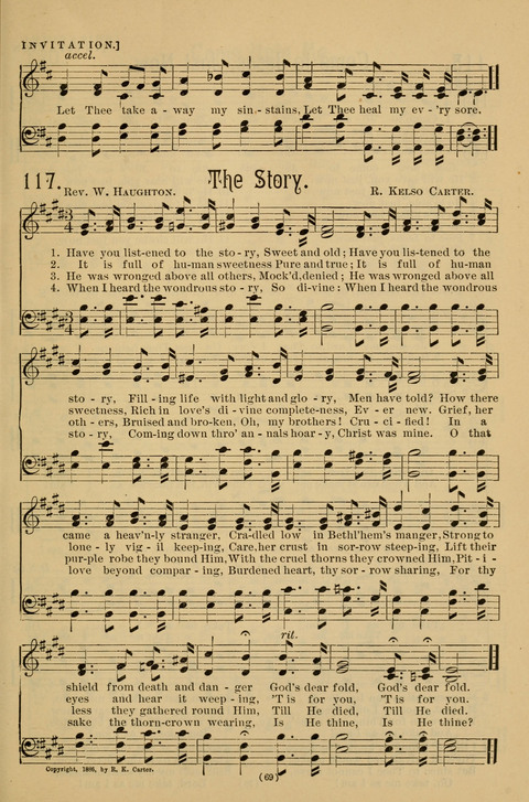 Hymns of the Christian Life: for the sanctuary, Sunday schools, prayer meetings, mission work and revival services page 69