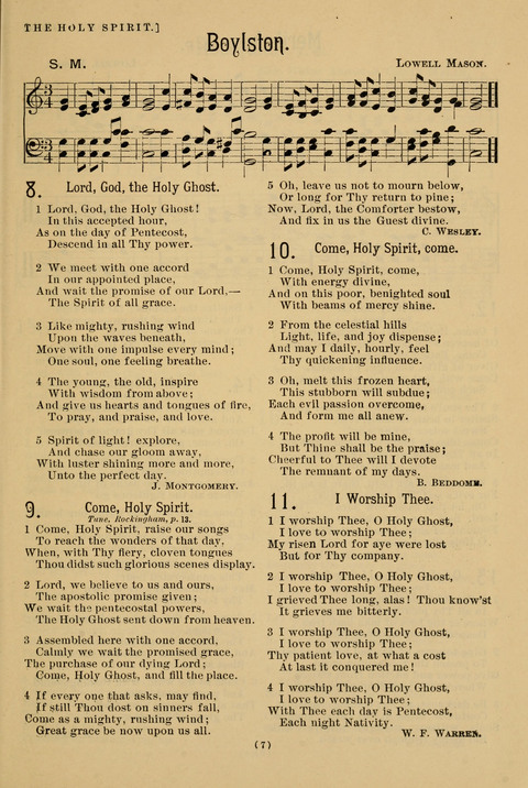 Hymns of the Christian Life: for the sanctuary, Sunday schools, prayer meetings, mission work and revival services page 7