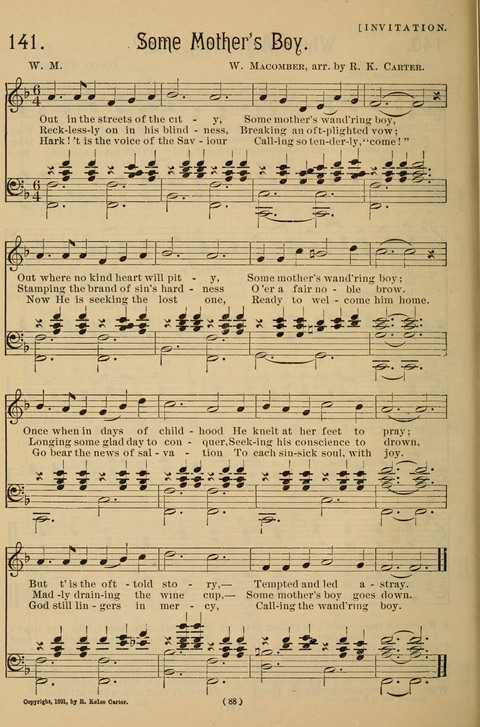 Hymns of the Christian Life: for the sanctuary, Sunday schools, prayer meetings, mission work and revival services page 88