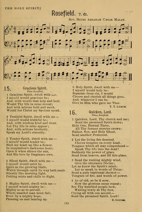 Hymns of the Christian Life: for the sanctuary, Sunday schools, prayer meetings, mission work and revival services page 9