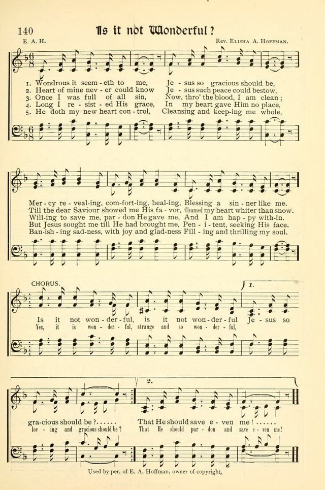 Hymns of the Christian Life. No. 3: for church worship, conventions, evangelistic services, prayer meetings, missionary meetings, revival services, rescue mission work and Sunday schools page 141