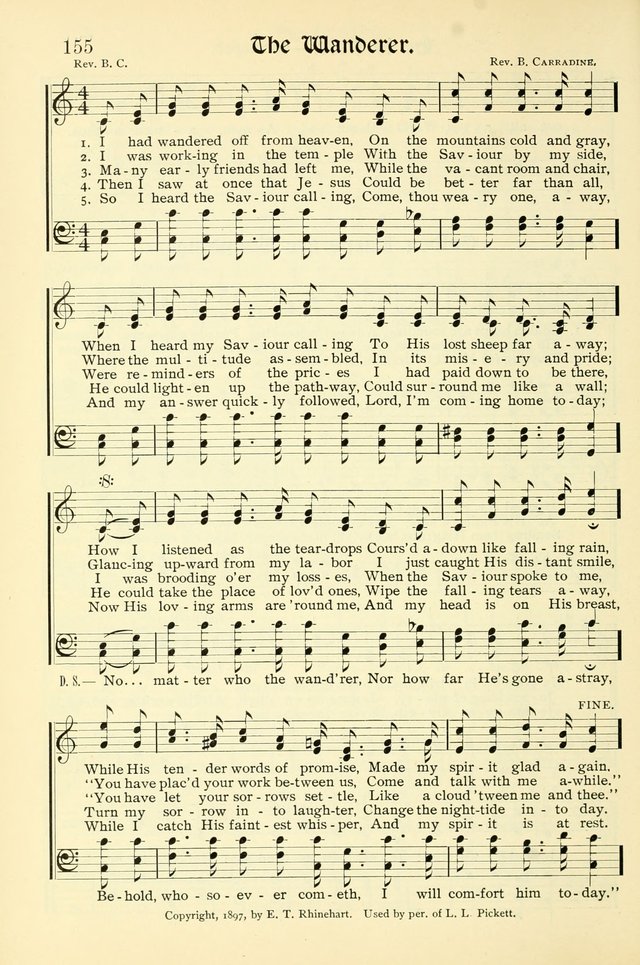 Hymns of the Christian Life. No. 3: for church worship, conventions, evangelistic services, prayer meetings, missionary meetings, revival services, rescue mission work and Sunday schools page 156