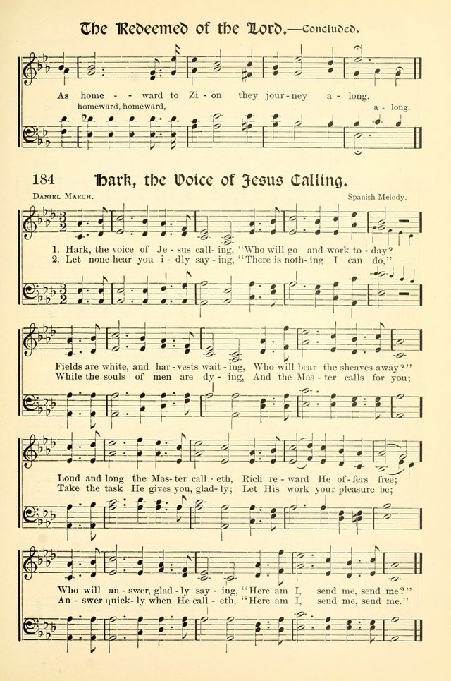 Hymns of the Christian Life. No. 3: for church worship, conventions, evangelistic services, prayer meetings, missionary meetings, revival services, rescue mission work and Sunday schools page 185