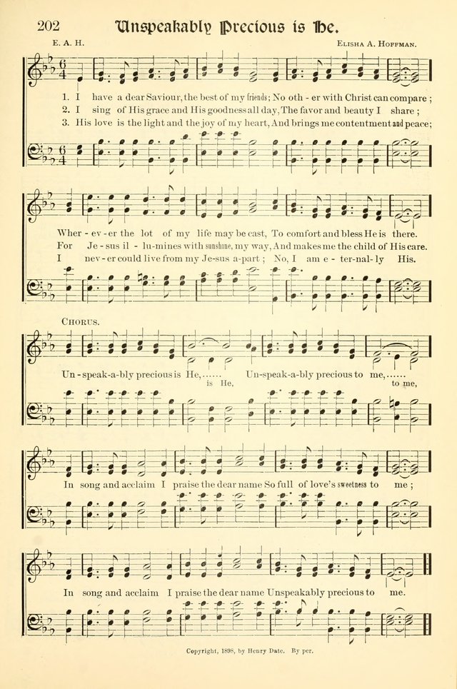 Hymns of the Christian Life. No. 3: for church worship, conventions, evangelistic services, prayer meetings, missionary meetings, revival services, rescue mission work and Sunday schools page 203