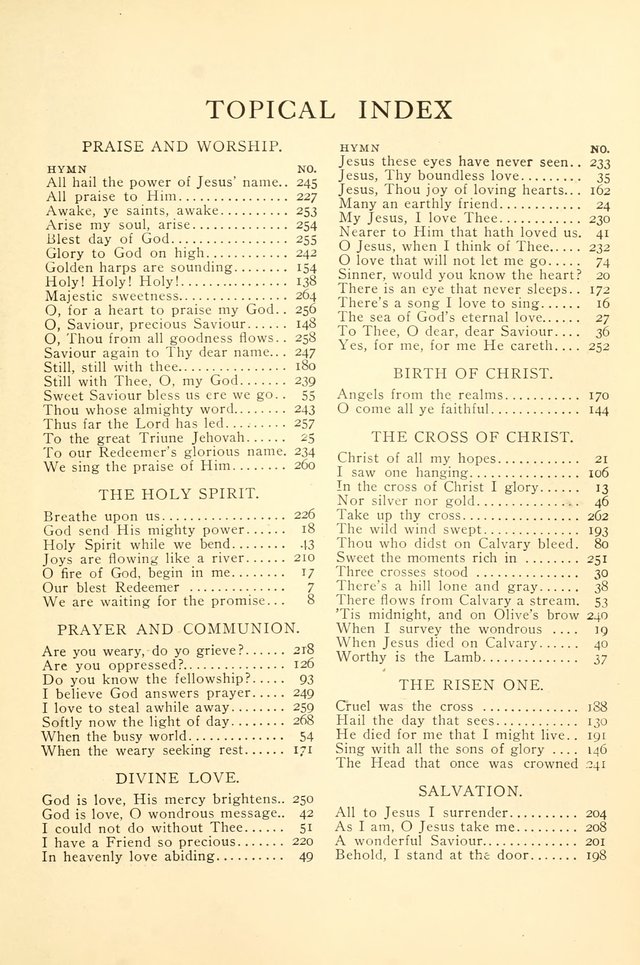 Hymns of the Christian Life. No. 3: for church worship, conventions, evangelistic services, prayer meetings, missionary meetings, revival services, rescue mission work and Sunday schools page 249