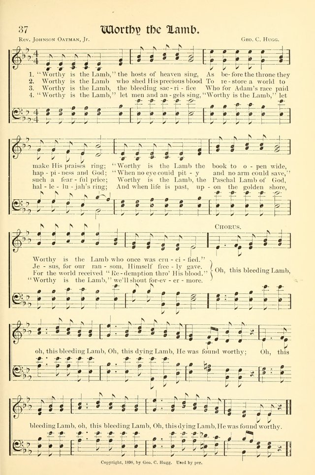 Hymns of the Christian Life. No. 3: for church worship, conventions, evangelistic services, prayer meetings, missionary meetings, revival services, rescue mission work and Sunday schools page 37