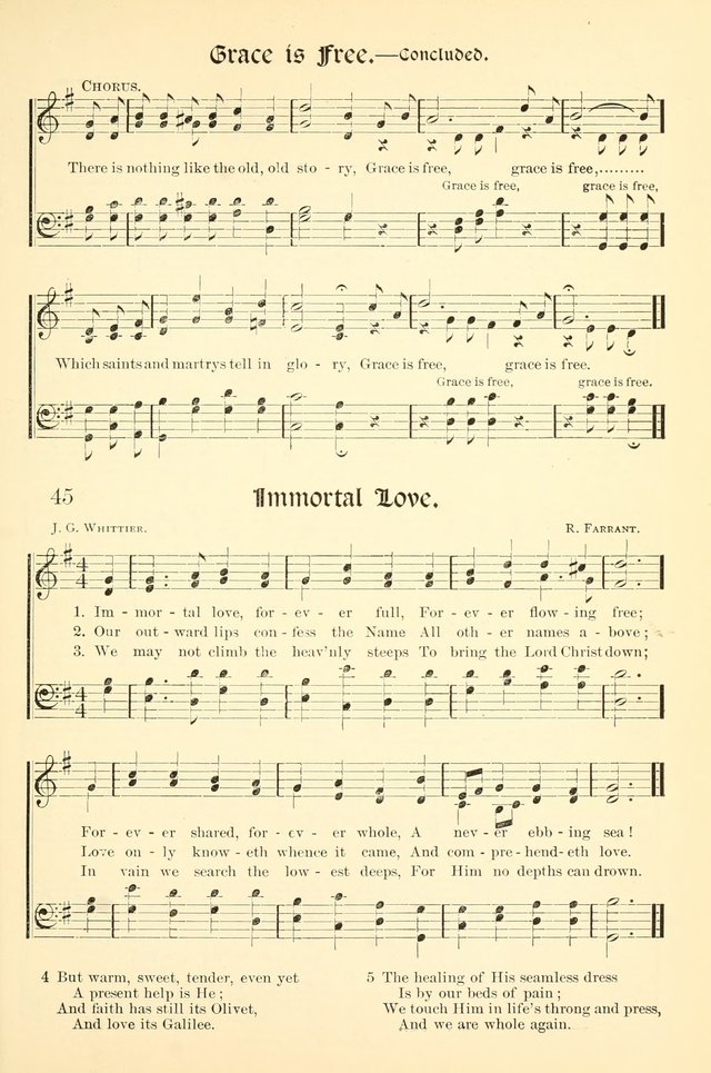 Hymns of the Christian Life. No. 3: for church worship, conventions, evangelistic services, prayer meetings, missionary meetings, revival services, rescue mission work and Sunday schools page 45