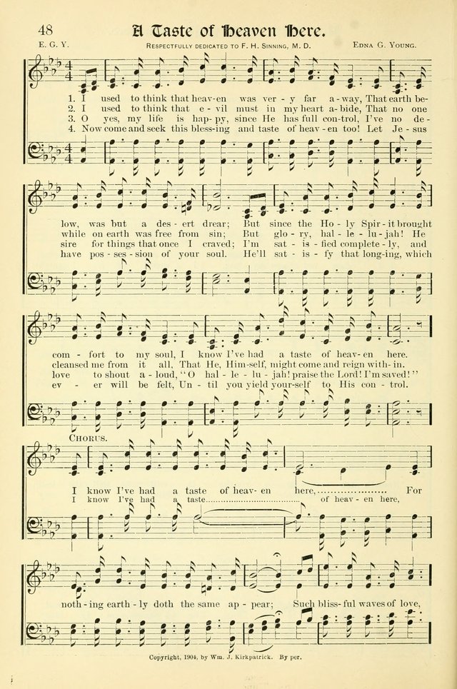 Hymns of the Christian Life. No. 3: for church worship, conventions, evangelistic services, prayer meetings, missionary meetings, revival services, rescue mission work and Sunday schools page 48