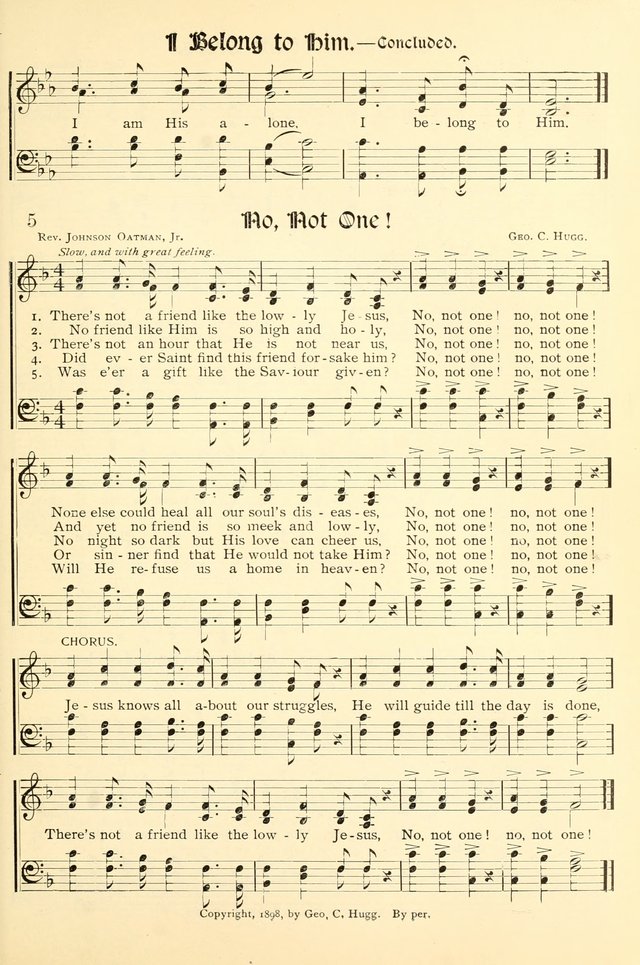 Hymns of the Christian Life. No. 3: for church worship, conventions, evangelistic services, prayer meetings, missionary meetings, revival services, rescue mission work and Sunday schools page 5