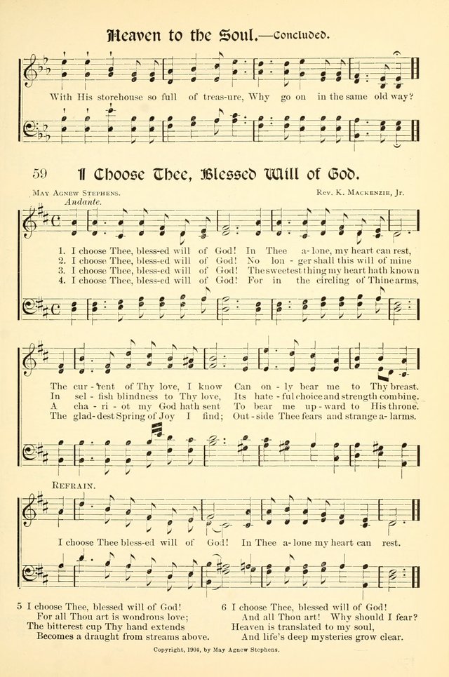 Hymns of the Christian Life. No. 3: for church worship, conventions, evangelistic services, prayer meetings, missionary meetings, revival services, rescue mission work and Sunday schools page 59