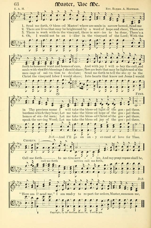 Hymns of the Christian Life. No. 3: for church worship, conventions, evangelistic services, prayer meetings, missionary meetings, revival services, rescue mission work and Sunday schools page 64