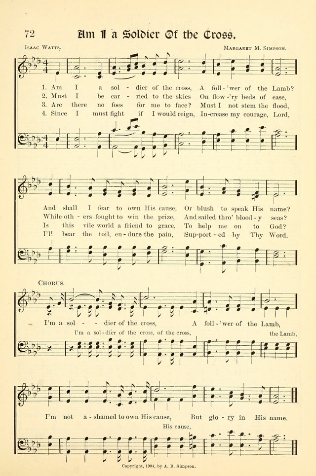 Hymns of the Christian Life. No. 3: for church worship, conventions, evangelistic services, prayer meetings, missionary meetings, revival services, rescue mission work and Sunday schools page 73