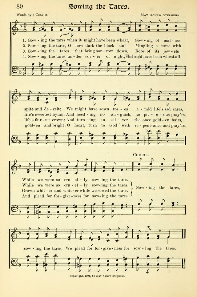 Hymns of the Christian Life. No. 3: for church worship, conventions, evangelistic services, prayer meetings, missionary meetings, revival services, rescue mission work and Sunday schools page 90