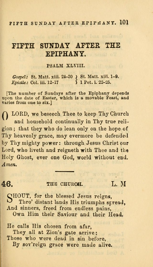 Hymns and Chants: with offices of devotion. For use in Sunday-schools, parochial and week day schools, seminaries and colleges. Arranged according to the Church year page 101