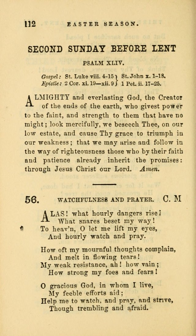 Hymns and Chants: with offices of devotion. For use in Sunday-schools, parochial and week day schools, seminaries and colleges. Arranged according to the Church year page 112