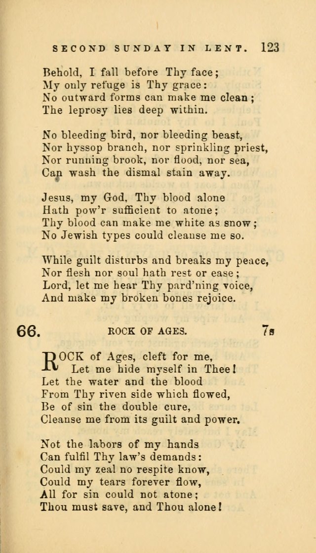 Hymns and Chants: with offices of devotion. For use in Sunday-schools, parochial and week day schools, seminaries and colleges. Arranged according to the Church year page 123