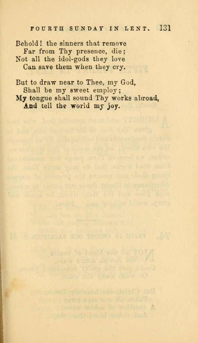 Hymns and Chants: with offices of devotion. For use in Sunday-schools, parochial and week day schools, seminaries and colleges. Arranged according to the Church year page 131