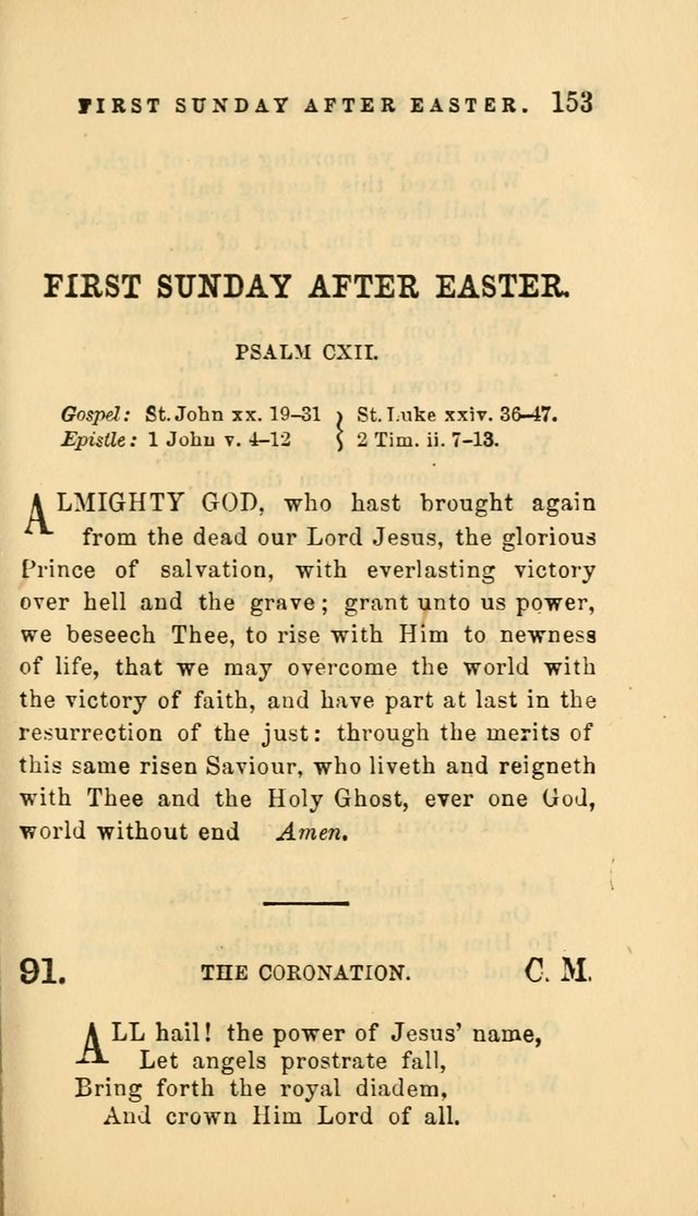 Hymns and Chants: with offices of devotion. For use in Sunday-schools, parochial and week day schools, seminaries and colleges. Arranged according to the Church year page 153