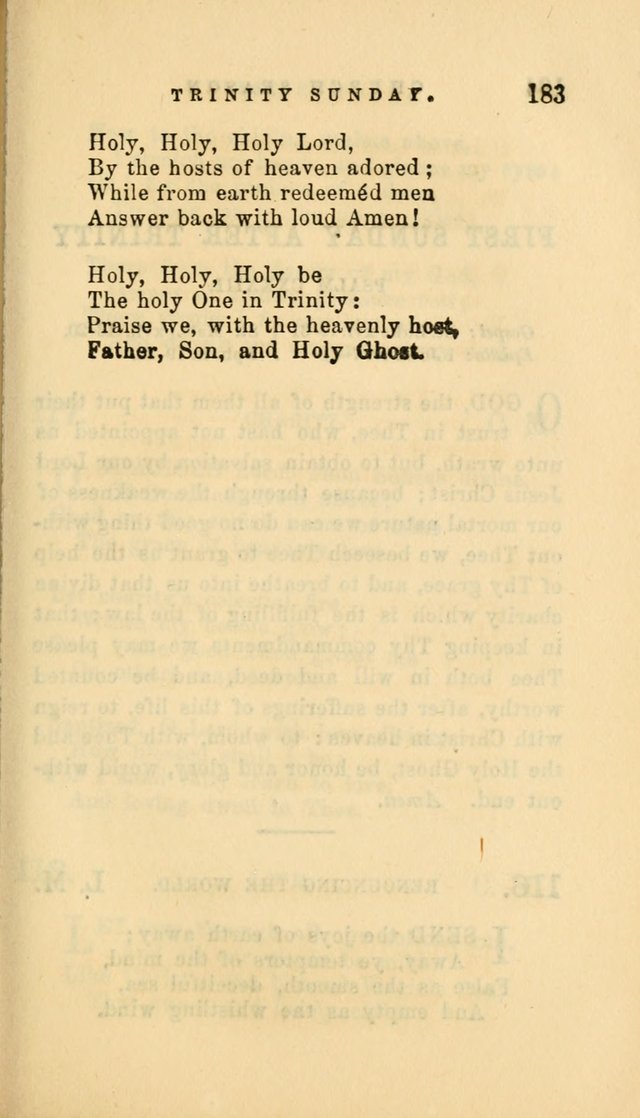 Hymns and Chants: with offices of devotion. For use in Sunday-schools, parochial and week day schools, seminaries and colleges. Arranged according to the Church year page 183