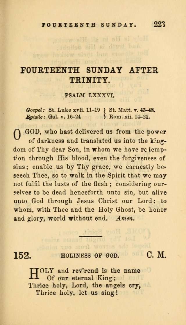 Hymns and Chants: with offices of devotion. For use in Sunday-schools, parochial and week day schools, seminaries and colleges. Arranged according to the Church year page 223