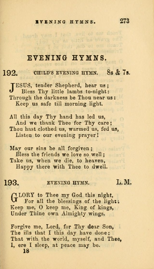 Hymns and Chants: with offices of devotion. For use in Sunday-schools, parochial and week day schools, seminaries and colleges. Arranged according to the Church year page 273