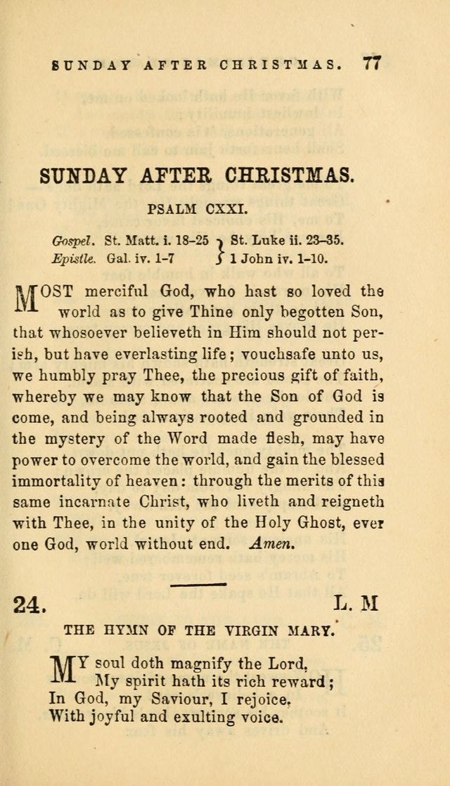 Hymns and Chants: with offices of devotion. For use in Sunday-schools, parochial and week day schools, seminaries and colleges. Arranged according to the Church year page 77