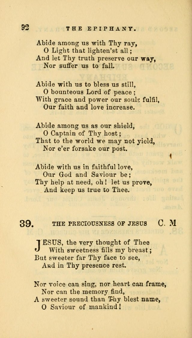 Hymns and Chants: with offices of devotion. For use in Sunday-schools, parochial and week day schools, seminaries and colleges. Arranged according to the Church year page 92