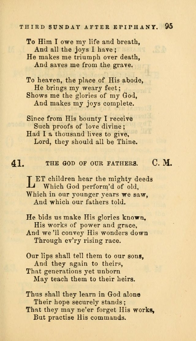 Hymns and Chants: with offices of devotion. For use in Sunday-schools, parochial and week day schools, seminaries and colleges. Arranged according to the Church year page 95