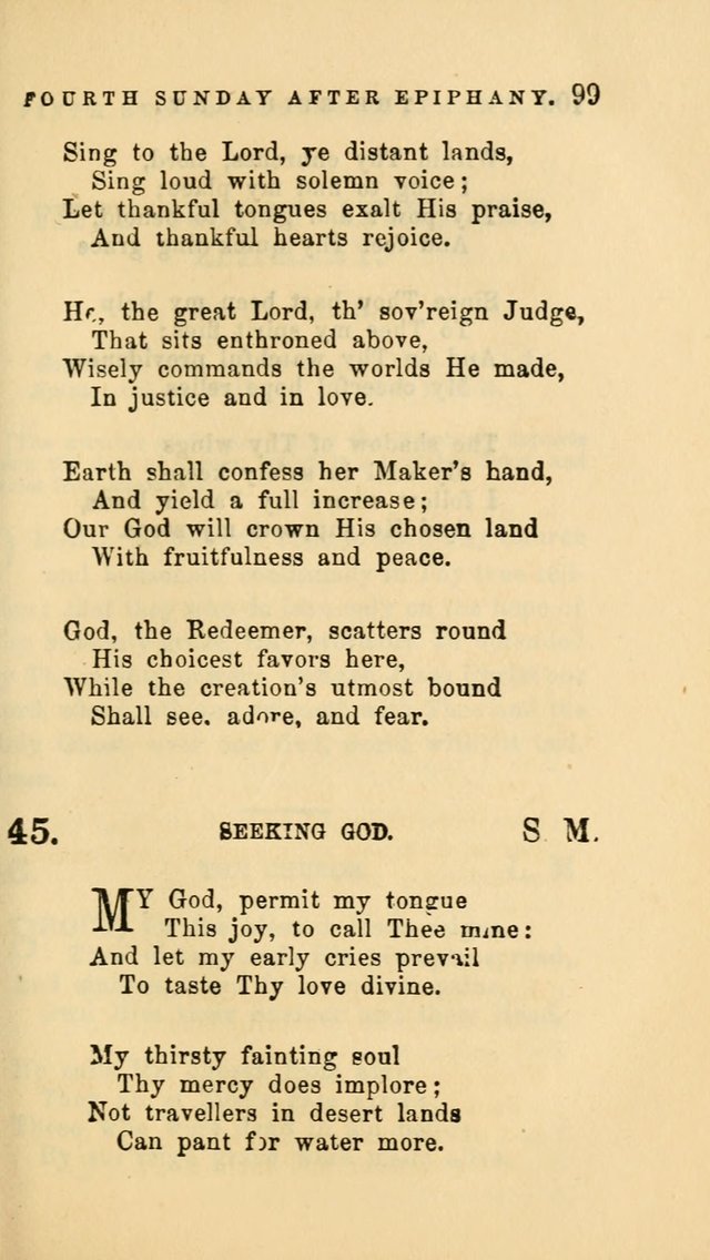 Hymns and Chants: with offices of devotion. For use in Sunday-schools, parochial and week day schools, seminaries and colleges. Arranged according to the Church year page 99